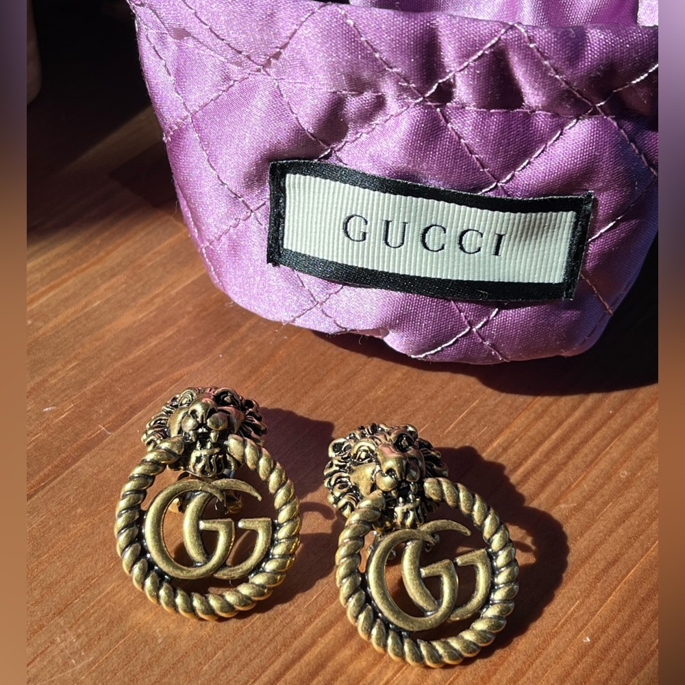 Gucci Lion Earrings